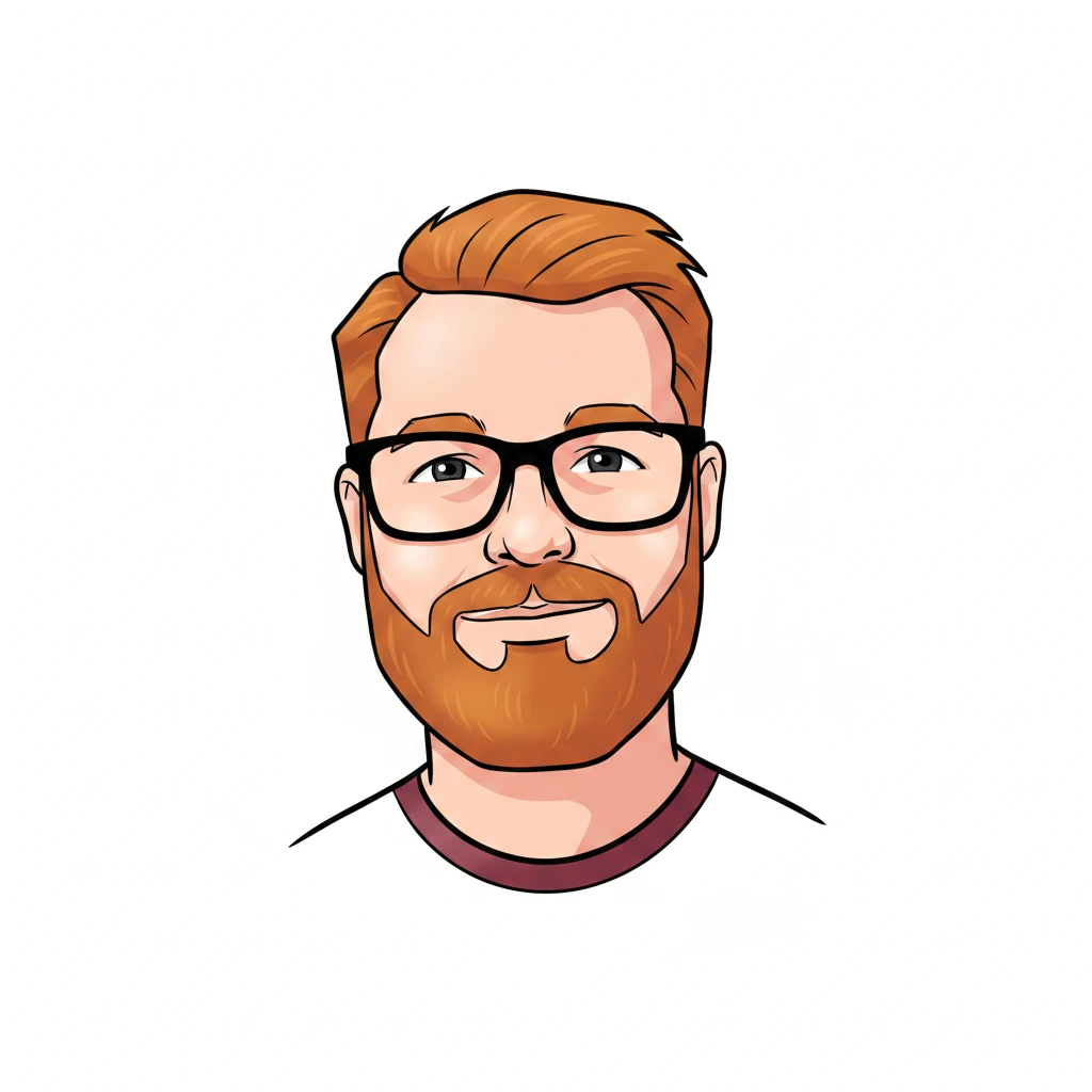 Dan Ives, cartoon portrait